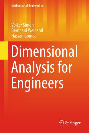 Cover of the book Dimensional Analysis for Engineers by Julie Nordgaard, Lennart Jansson