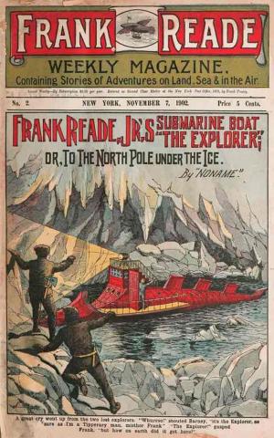 Cover of the book Frank Reade Jr.'s Submarine Boat "The Explorer"; or, to the North Pole Under the Ice by Edgar Allan Poe