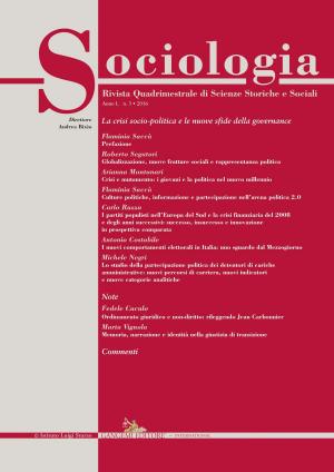 Cover of the book Sociologia n. 3/2016 by Fernando Zaparaín, Antonio Álvaro, Salvatore Barba, Jorge Ramos