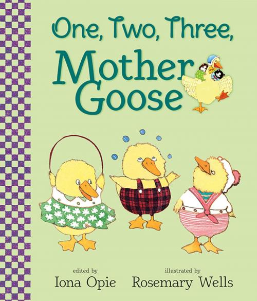 Cover of the book One, Two, Three, Mother Goose by Iona Opie, Candlewick Press