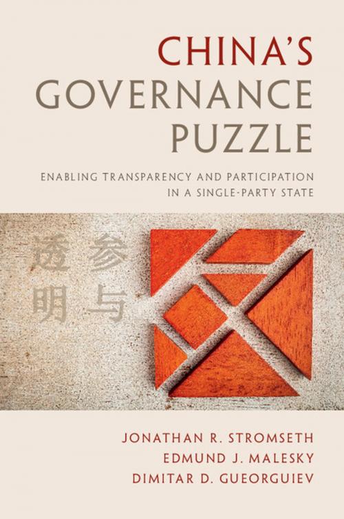 Cover of the book China's Governance Puzzle by Edmund J. Malesky, Jonathan R. Stromseth, Dimitar D. Gueorguiev, Cambridge University Press