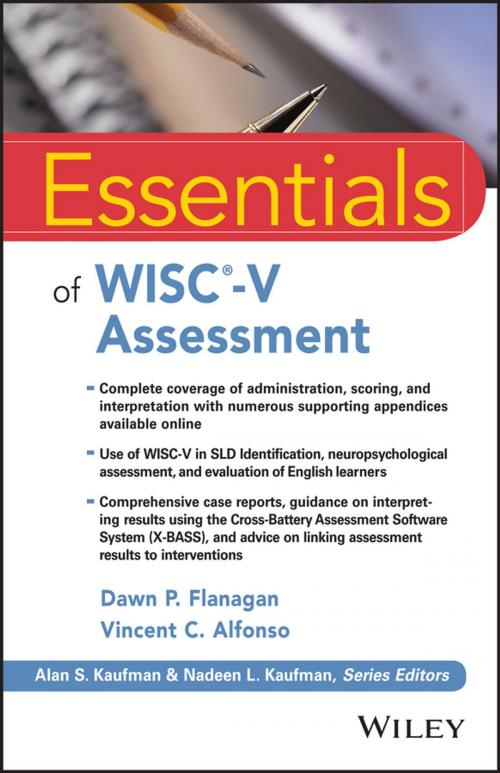 Cover of the book Essentials of WISC-V Assessment by Dawn P. Flanagan, Vincent C. Alfonso, Wiley
