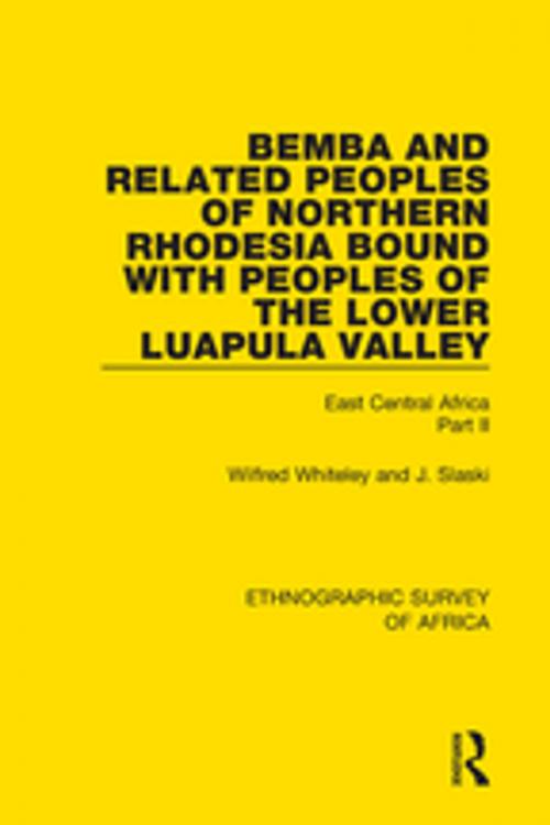 Cover of the book Bemba and Related Peoples of Northern Rhodesia bound with Peoples of the Lower Luapula Valley by Wilfred Whiteley, J. Slaski, Taylor and Francis