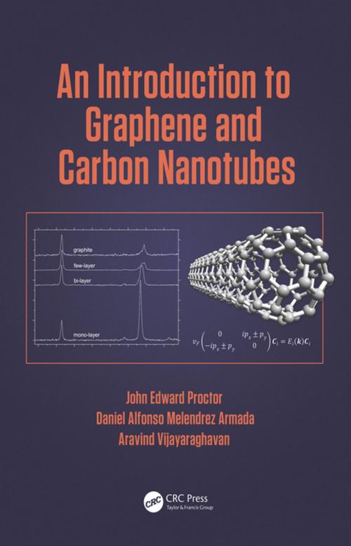 Cover of the book An Introduction to Graphene and Carbon Nanotubes by John E. Proctor, Daniel Melendrez Armada, Aravind Vijayaraghavan, CRC Press