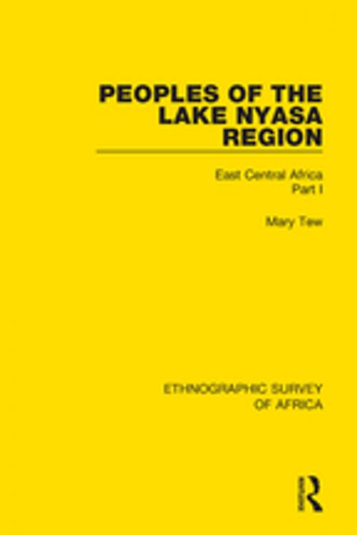 Cover of the book Peoples of the Lake Nyasa Region by Mary Tew, Taylor and Francis
