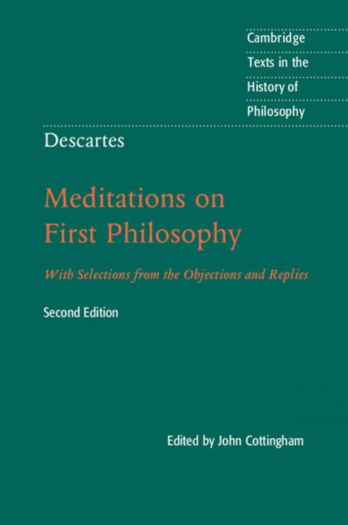 Cover of the book Descartes: Meditations on First Philosophy by John Cottingham, Cambridge University Press