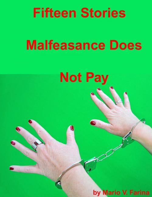 Cover of the book Fifteen Stories Malfeasance Does Not Pay by Mario V. Farina, Mario V. Farina