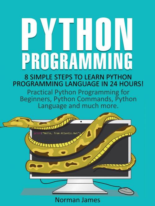 Cover of the book Python Programming: 8 Simple Steps to Learn Python Programming Language in 24 hours! Practical Python Programming for Beginners, Python Commands and Python Language by Norman James, Amazing Publisher