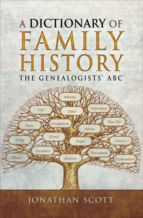 Cover of the book A Dictionary of Family History by Jonathan Scott, Pen & Sword Books