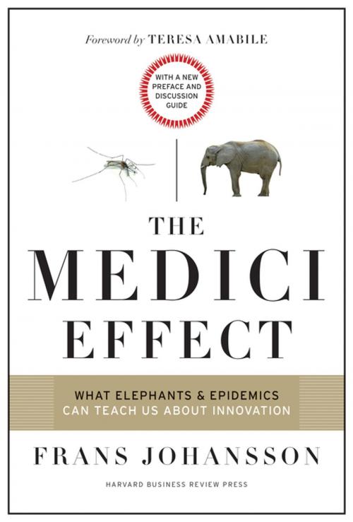 Cover of the book The Medici Effect, With a New Preface and Discussion Guide by Frans Johansson, Harvard Business Review Press