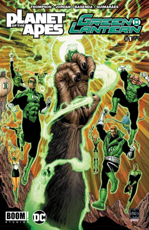Cover of the book Planet of the Apes/Green Lantern #1 by Justin Jordan, Robbie Thompson, BOOM! Studios