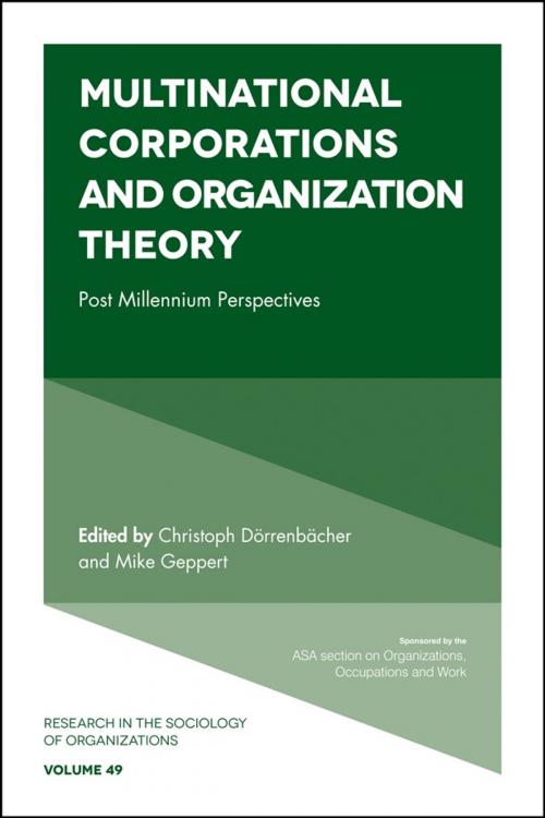 Cover of the book Multinational Corporations and Organization Theory by , Emerald Publishing Limited