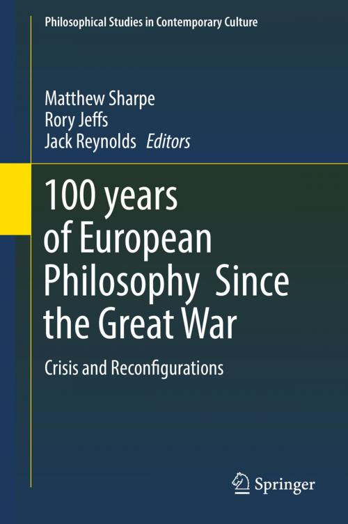Cover of the book 100 years of European Philosophy Since the Great War by , Springer International Publishing