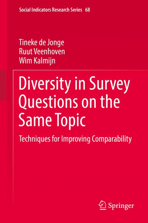 Cover of the book Diversity in Survey Questions on the Same Topic by Tineke de Jonge, Ruut Veenhoven, Wim Kalmijn, Springer International Publishing