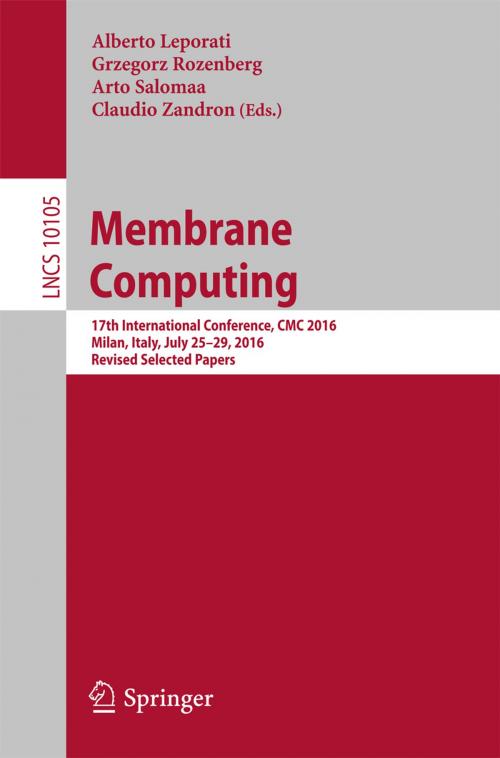 Cover of the book Membrane Computing by , Springer International Publishing