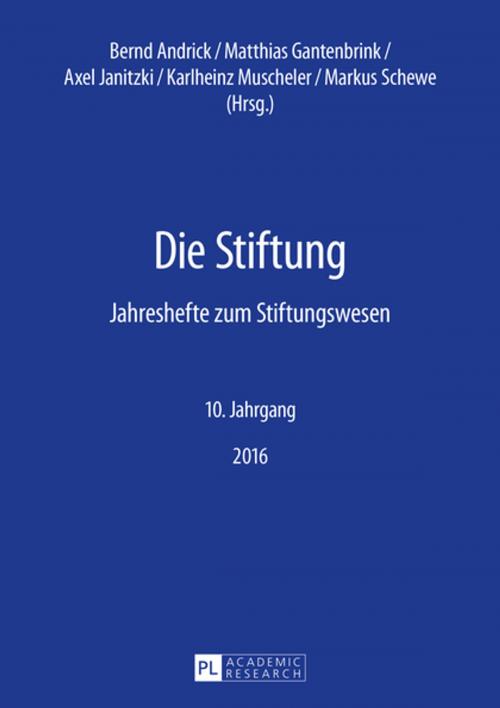 Cover of the book Die Stiftung by , Peter Lang