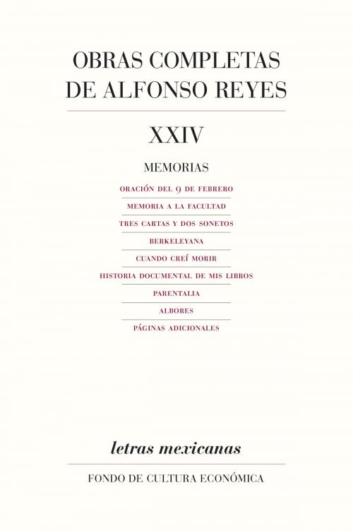 Cover of the book Obras completas, XXIV by Alfonso Reyes, Fondo de Cultura Económica