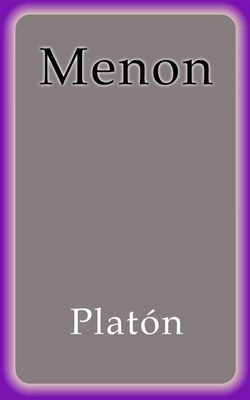 Cover of the book Menon by Platón, Platón