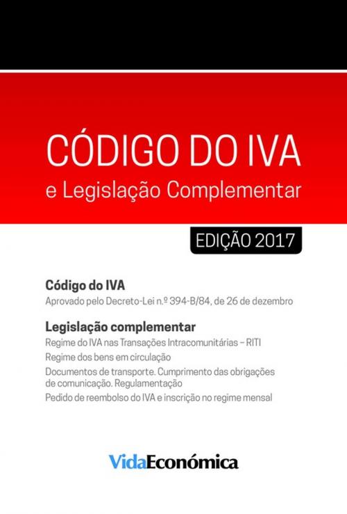 Cover of the book Código do IVA 2017 by Vida Económica, Vida Económica Editorial