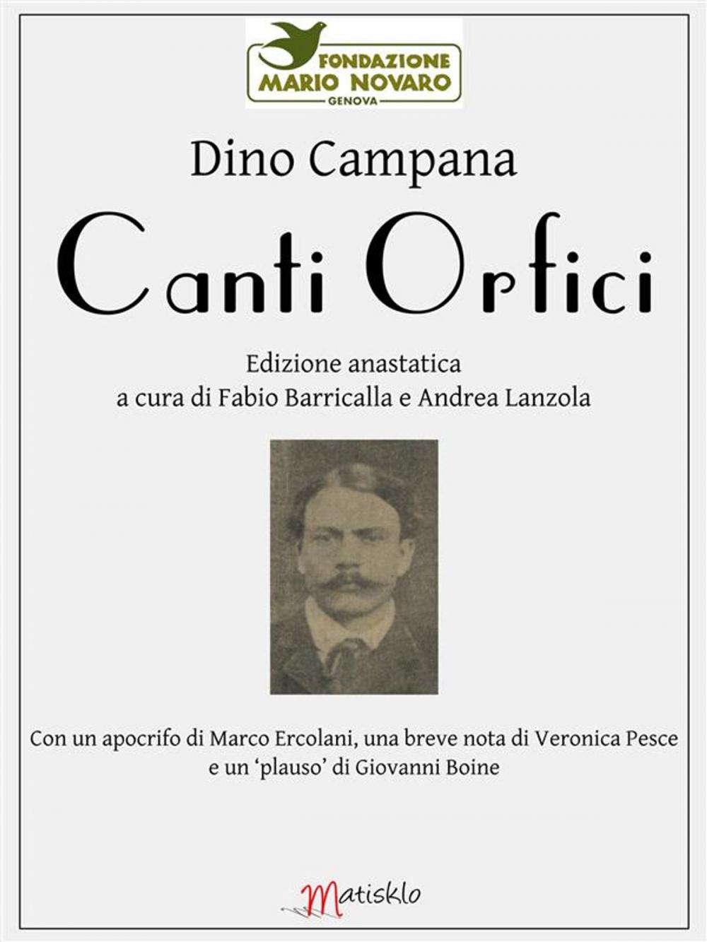 Big bigCover of Canti Orfici