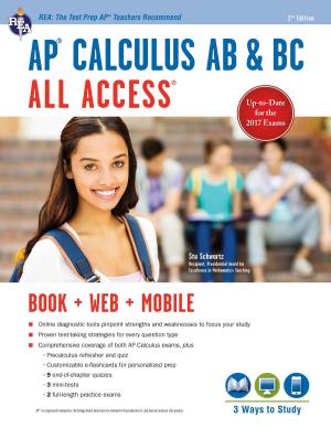 Cover of the book AP® Calculus AB & BC All Access Book + Online by Editors of REA, Dana Passananti