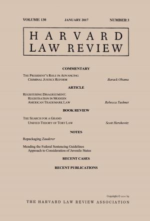 Book cover of Harvard Law Review: Volume 130, Number 3 - January 2017