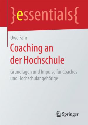 Cover of the book Coaching an der Hochschule by Manfred Schmidt