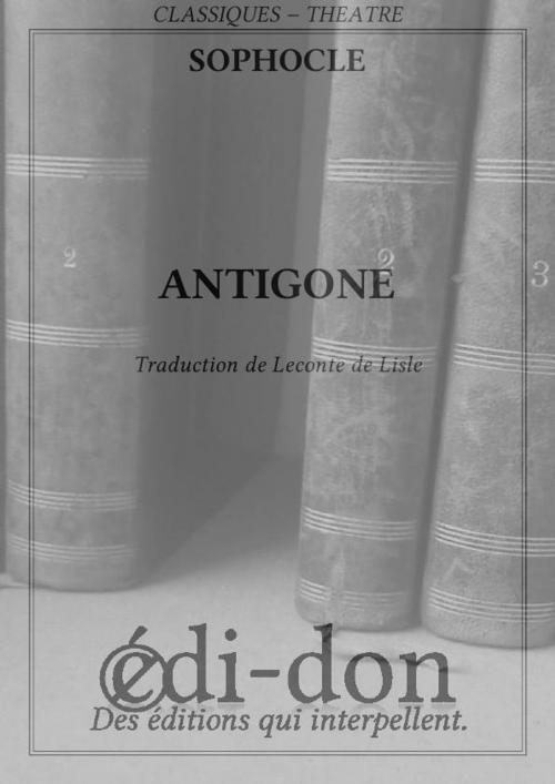 Cover of the book Antigone by Sophocle, Edi-don