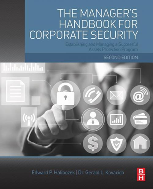 Cover of the book The Manager's Handbook for Corporate Security by Edward Halibozek, Gerald L. Kovacich, CFE, CPP, CISSP, Elsevier Science