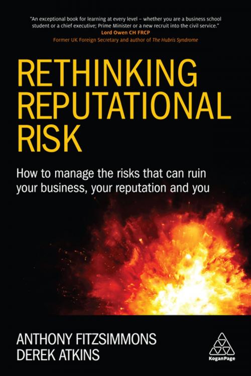 Cover of the book Rethinking Reputational Risk by Anthony Fitzsimmons, Prof Derek Atkins, Kogan Page
