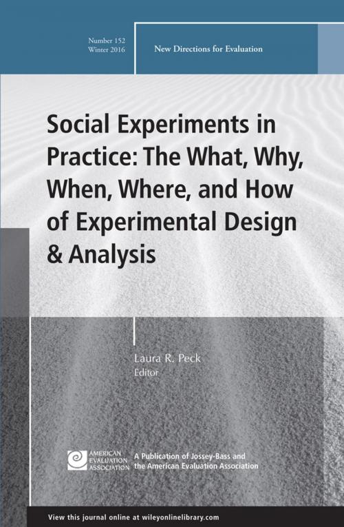 Cover of the book Social Experiments in Practice: The What, Why, When, Where, and How of Experimental Design and Analysis by , Wiley