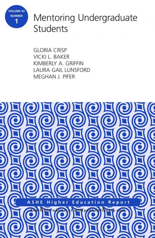 Cover of the book Mentoring Undergraduate Students by Gloria Crisp, Vicki L. Baker, Kimberly A. Griffin, Laura Gail Lunsford, Meghan J. Pifer, Wiley