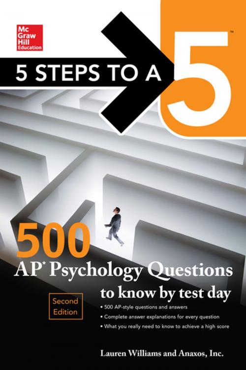 Cover of the book 5 Steps to a 5: 500 AP Psychology Questions to Know by Test Day, Second Edition by Lauren Williams, Anaxos, Inc., McGraw-Hill Education