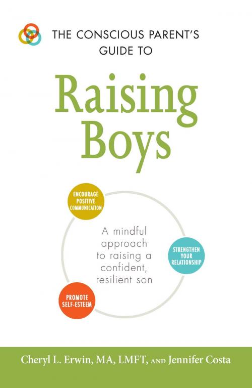 Cover of the book The Conscious Parent's Guide to Raising Boys by Cheryl L Erwin, Jennifer Costa, Adams Media