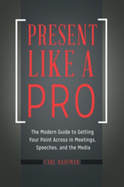 Cover of the book Present Like a Pro: The Modern Guide to Getting Your Point Across in Meetings, Speeches, and the Media by Carl Hausman, ABC-CLIO