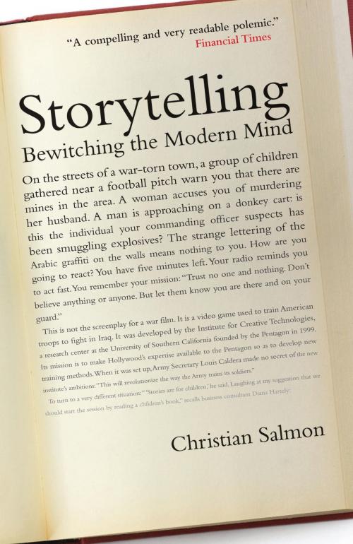 Cover of the book Storytelling by Christian Salmon, Verso Books