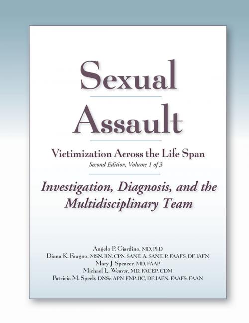 Cover of the book Sexual Assault Victimization Across the Life Span 2e, Volume 1 by Angelo P. Giardino, MD, PhD, Diana Faugno, MSN, RN, CPN, Mary J. Spencer, MD, Michael L. Weaver, MD, FACEP, CDM, Patricia M. Speck, DNSc, APN, FNP-BC, DF-IAFN, FAAFS, FAAN, STM Learning, Inc.