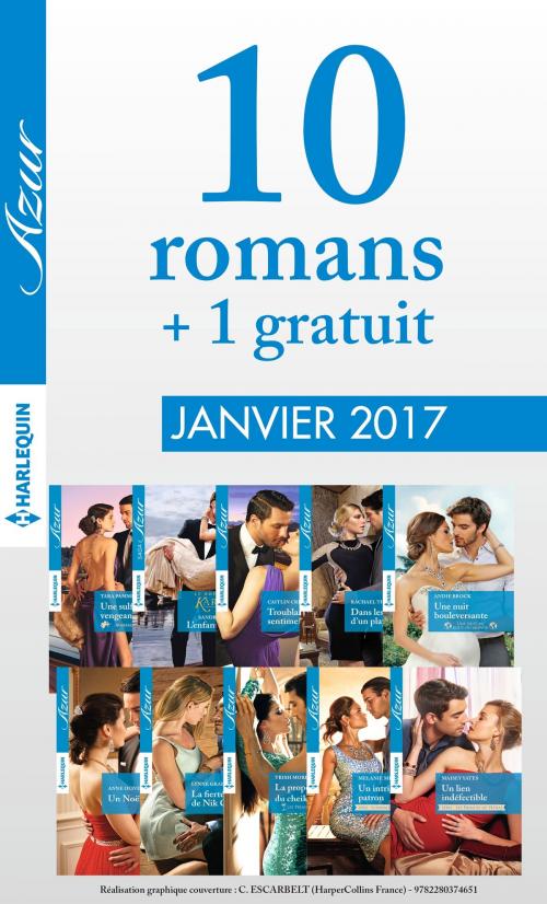 Cover of the book 10 romans Azur + 1 gratuit (n°3785 à 3794 - Janvier 2017) by Collectif, Harlequin