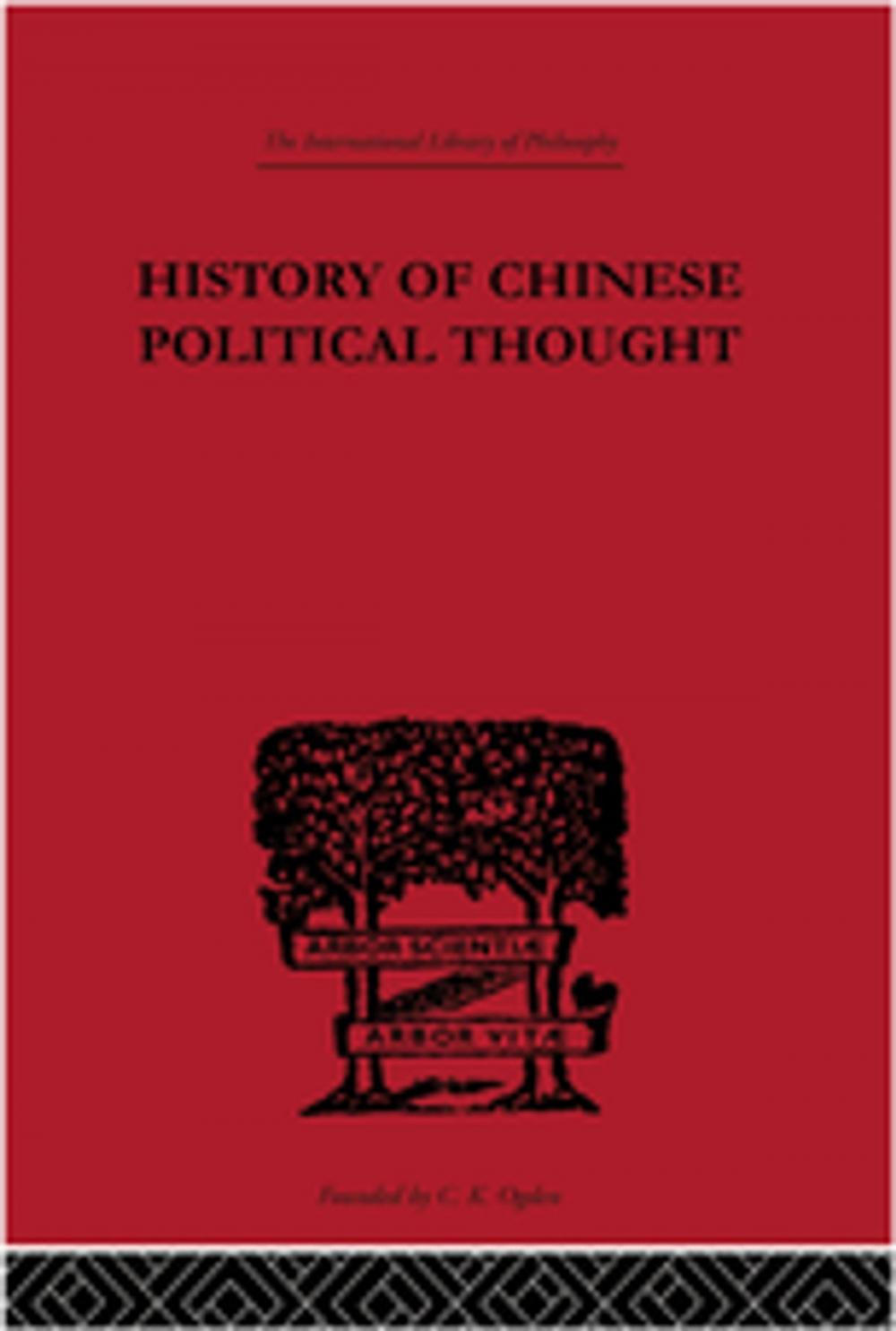 Big bigCover of History of Chinese Political Thought
