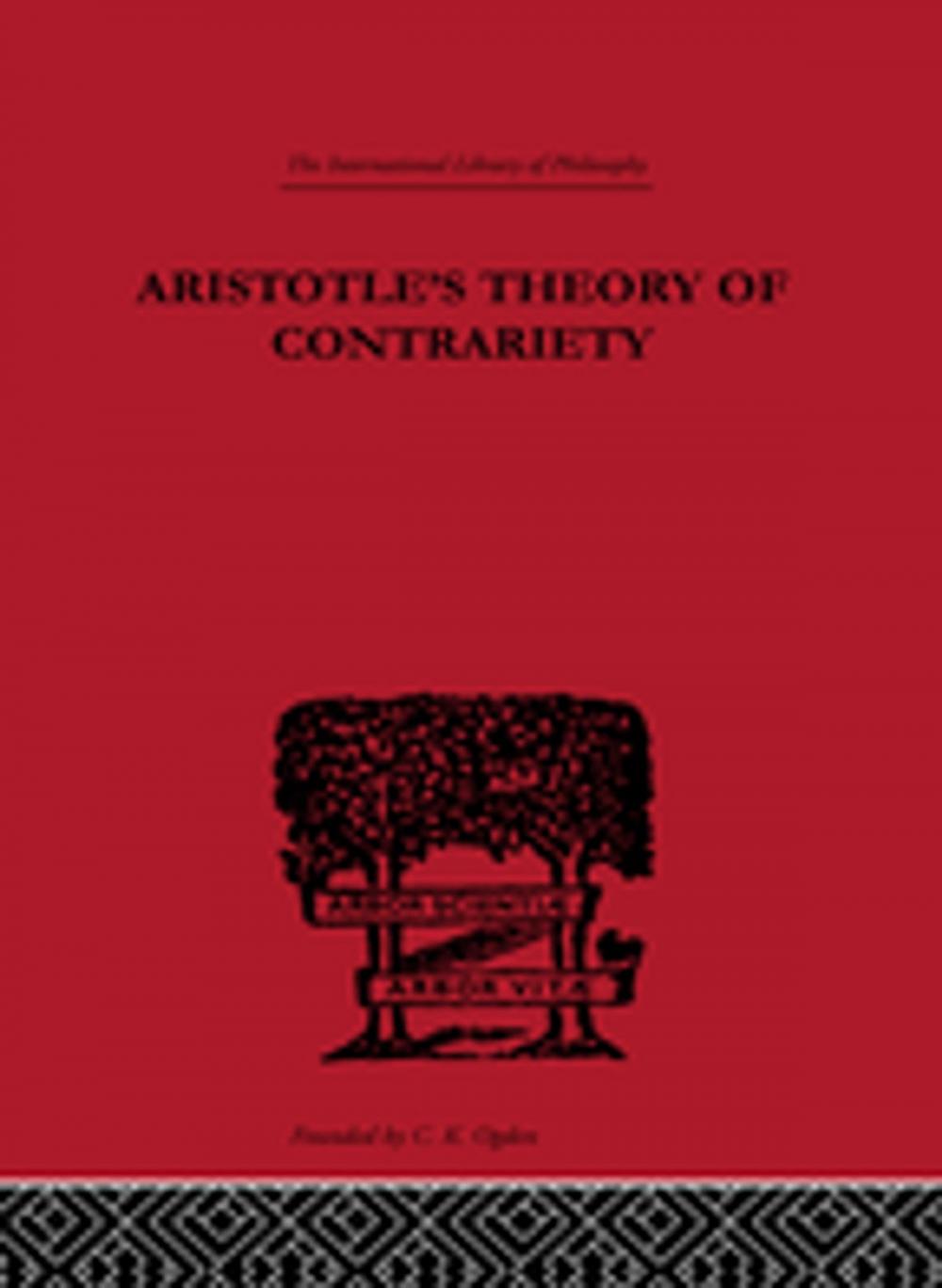 Big bigCover of Aristotle's Theory of Contrariety