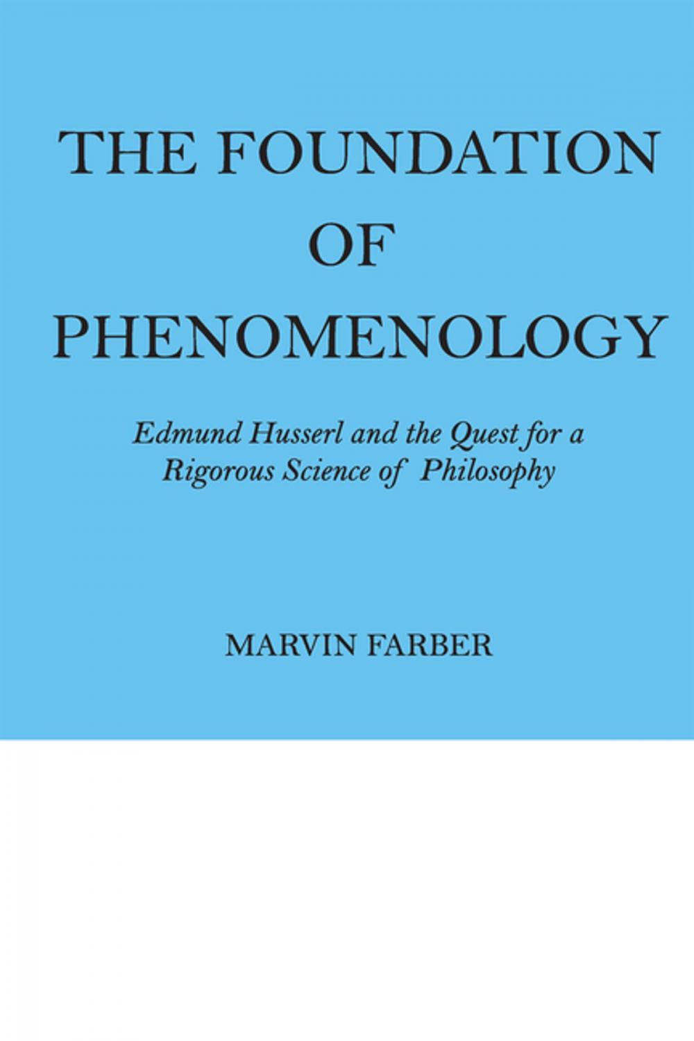 Big bigCover of The Foundation of Phenomenology