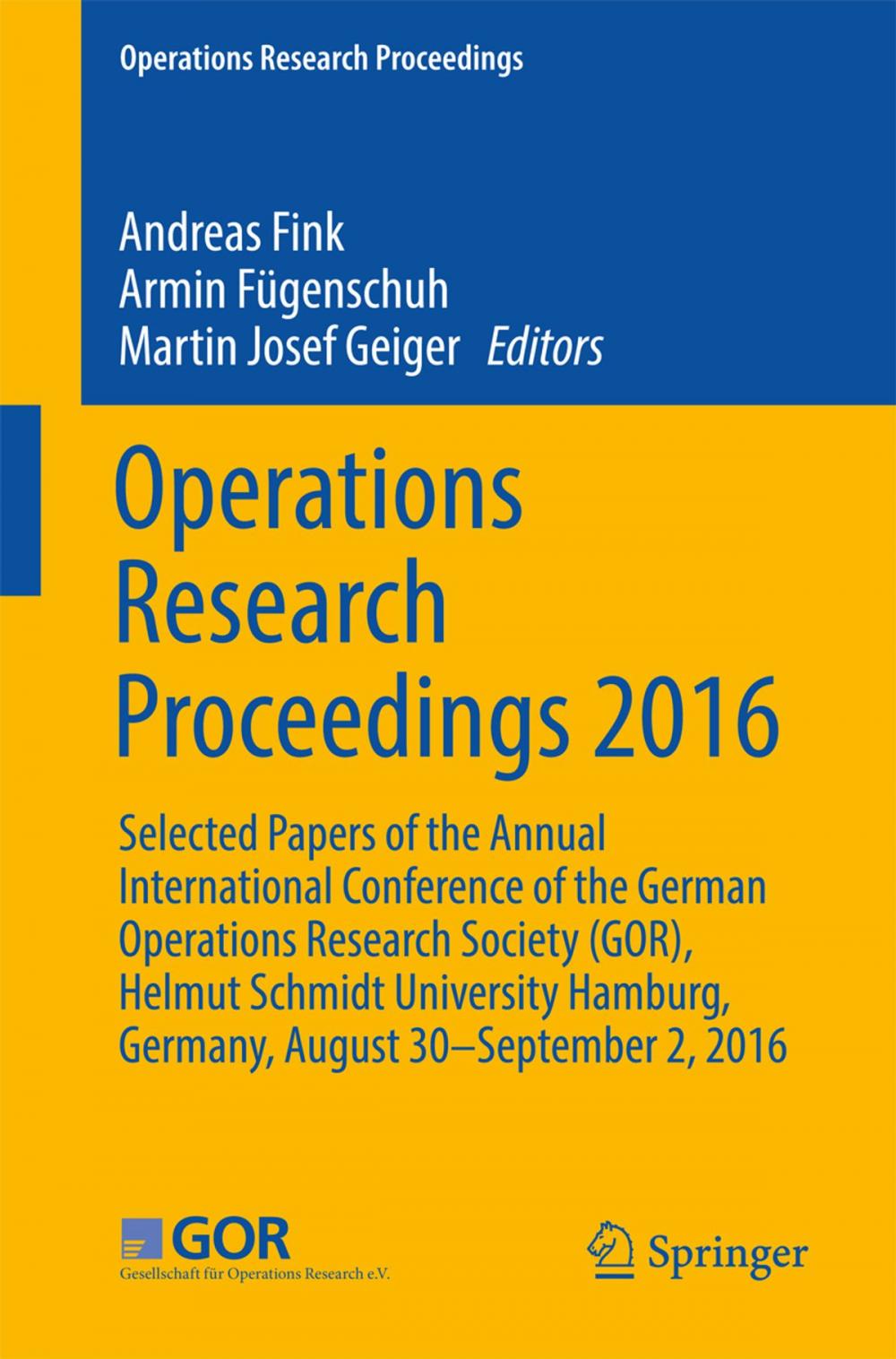 Big bigCover of Operations Research Proceedings 2016