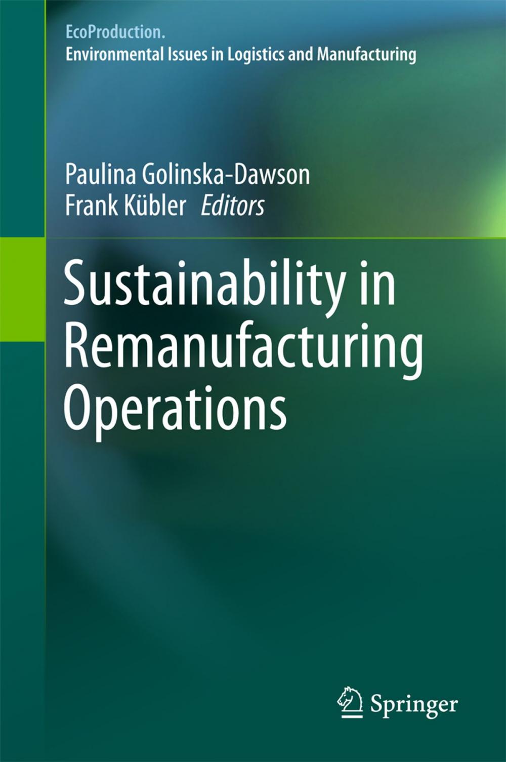 Big bigCover of Sustainability in Remanufacturing Operations