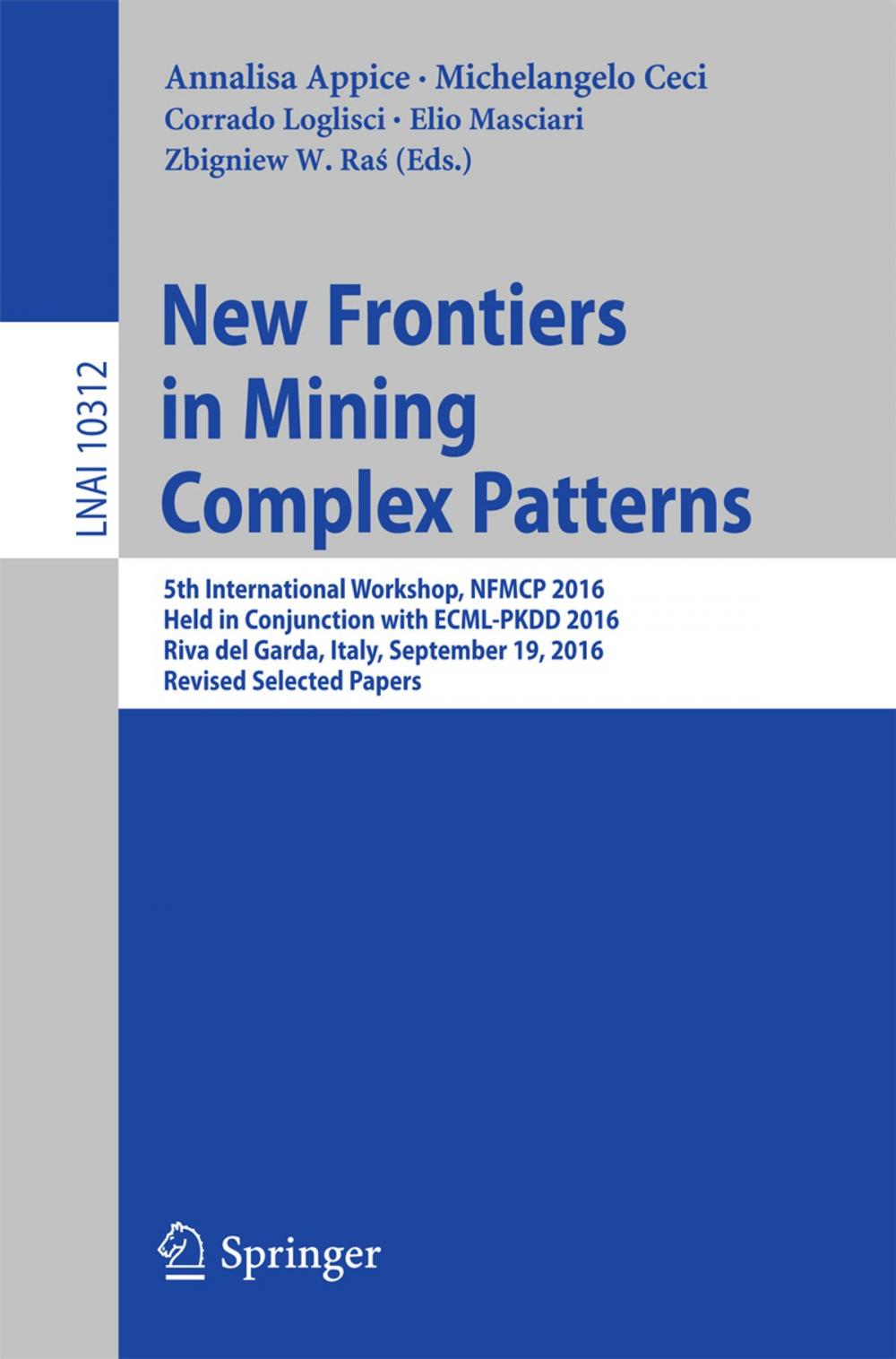 Big bigCover of New Frontiers in Mining Complex Patterns