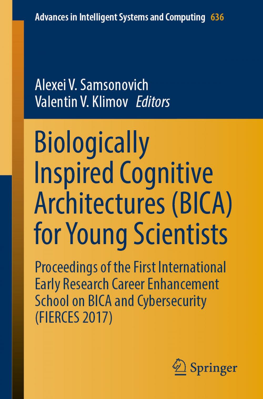 Big bigCover of Biologically Inspired Cognitive Architectures (BICA) for Young Scientists