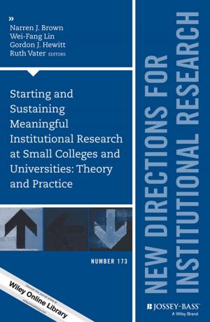 Cover of the book Starting and Sustaining Meaningful Institutional Research at Small Colleges and Universities by Wenwu Yu, Guanghui Wen, Guanrong Chen, Jinde Cao
