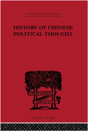 Cover of the book History of Chinese Political Thought by Nina W. Brown