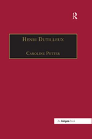 Book cover of Henri Dutilleux