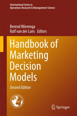 Cover of the book Handbook of Marketing Decision Models by Nina C. Wunderlich, Apostolos Tzikas, Martin W. Bergmann