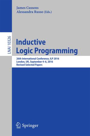 Cover of the book Inductive Logic Programming by Jeffrey J. Volle